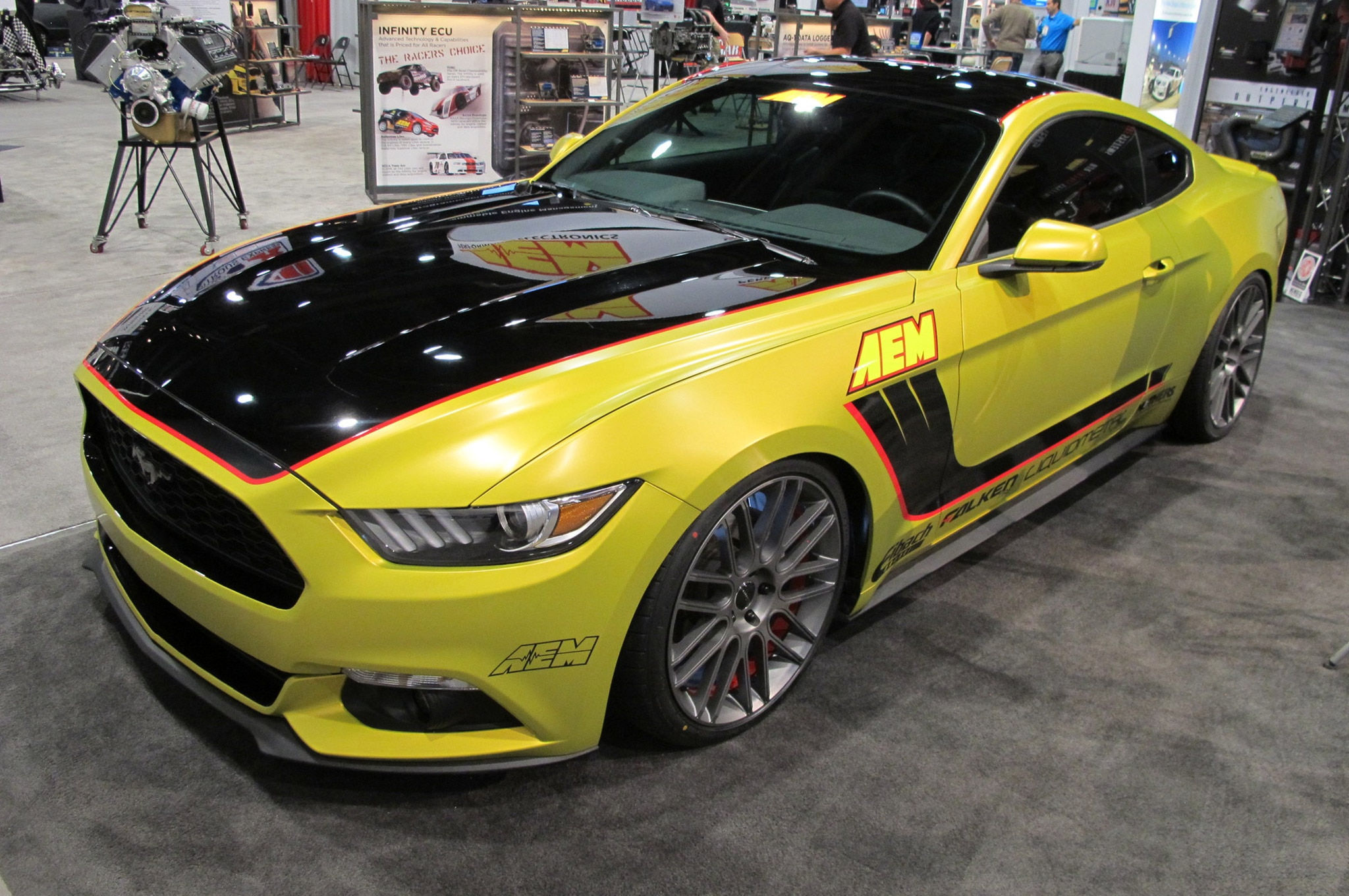 Wallpaper #PWfFDZMBSpphPi3-_OfY182 Aem Electronics Satin Yellow Wrapped 2015 Ecoboost Mustang Features