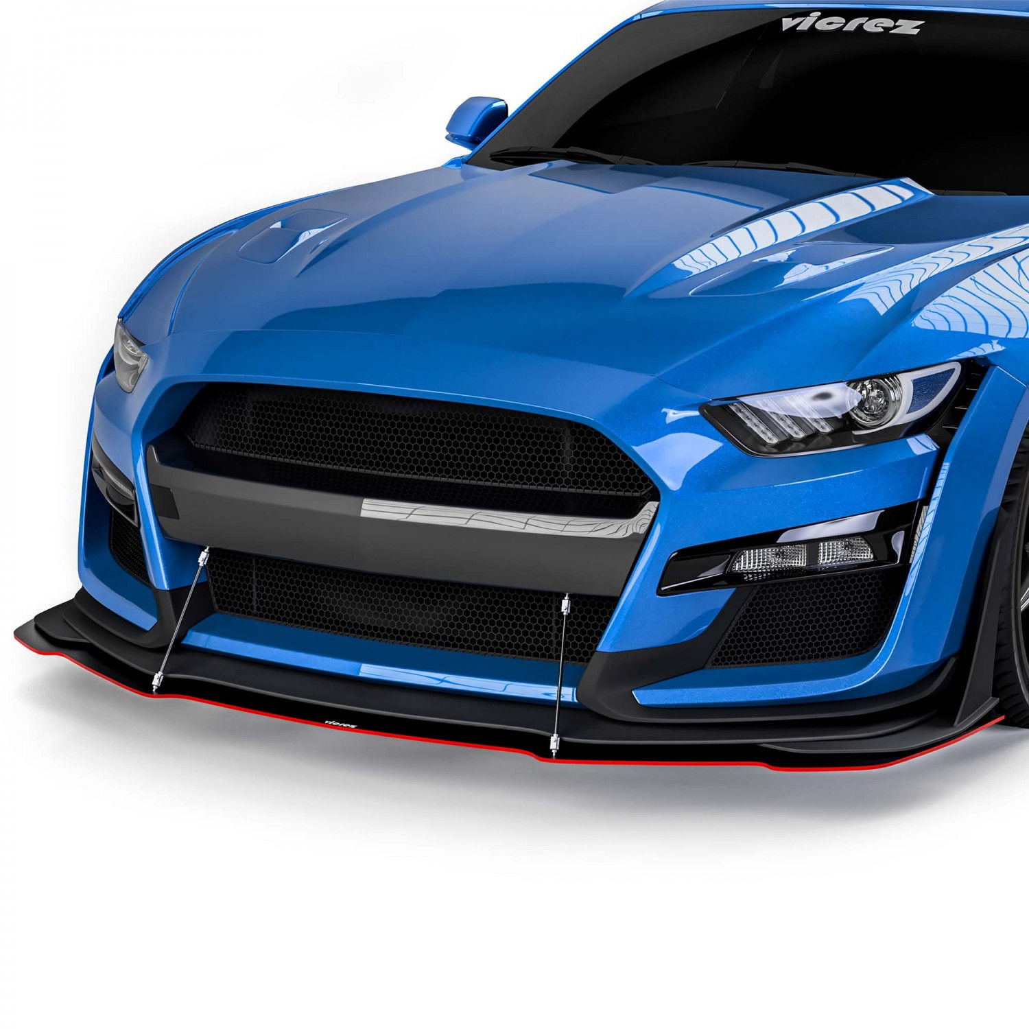 Wallpaper #SCwwSZMB0E1QgA7wuPIV2 Vicrez Front Bumper Splitter Gt500 Style Vz102162 Ford Mustang 2015 2017