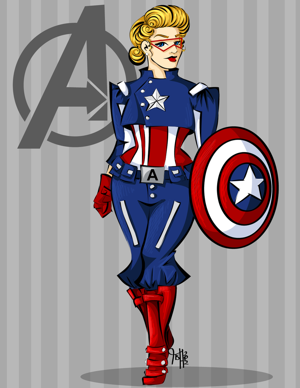 Wallpaper #V300844Bnwiau_P6pwzE38 Captain America Stephanie Rogers by Labrattish on Deviantart