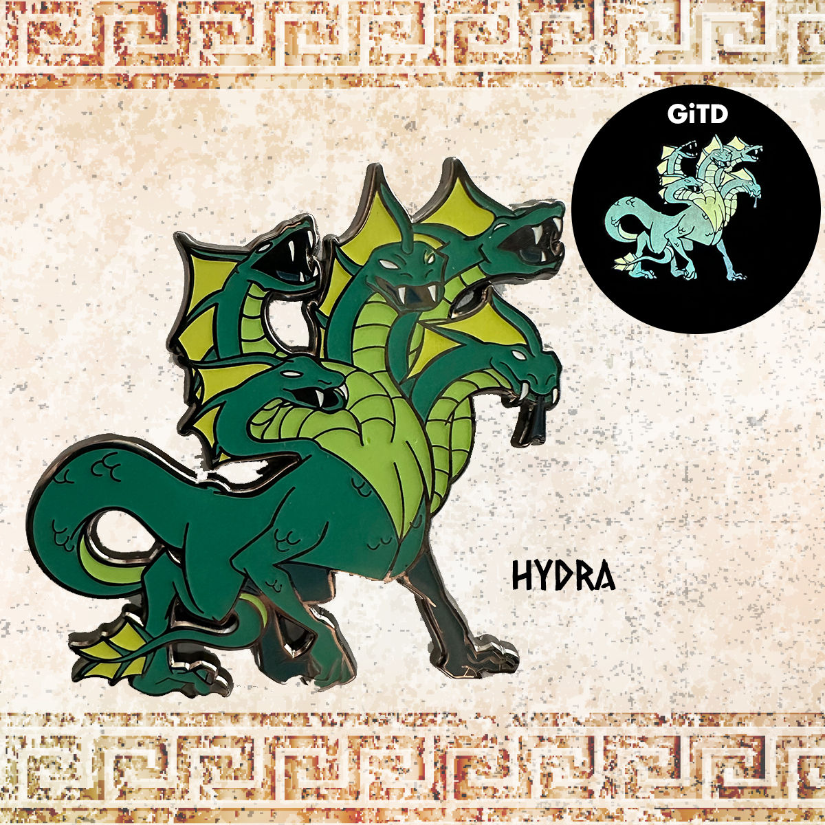 Wallpaper #e2cOBpMBSpphPi3-b78W350 Greek Mythology Beast Series Hydra Enamel Pin Three if by Space