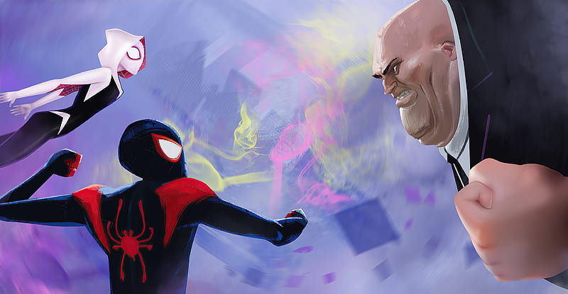 Wallpaper #Kbn23pIBJvJKYCmELggw18 Spider Man Spider Man into the Spider Verse Gwen Stacy Kingpin