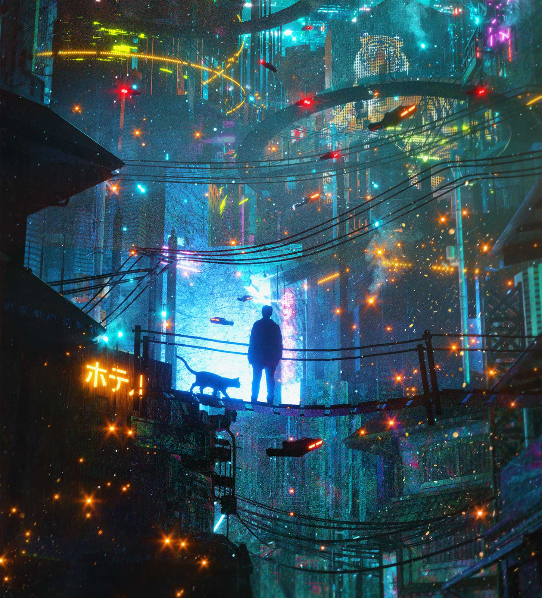 Wallpaper #PkXEkY4B7YBJg1BVVp5N7 Digital Cyberpunk Art Von Dangiuz Fantastische Welten