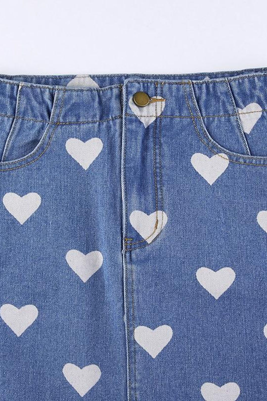 Wallpaper #tGeU55IBSpphPi3-kjik213 Y2k Aesthetic Heart Pattern Blue Denim Skirt Shopperboard