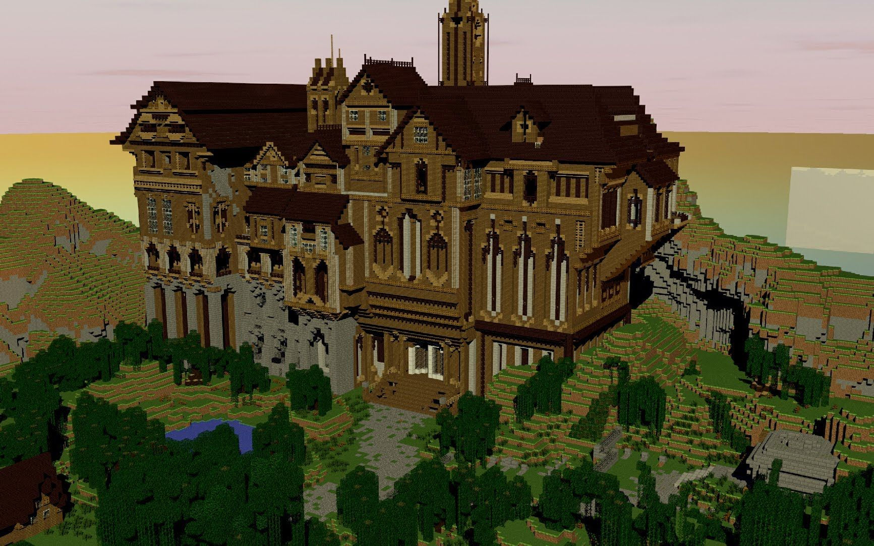 Wallpaper #a2coCpMBSpphPi3-tNPo312 Herobrines Mansion Minecraft Architecture Minecraft Houses My Xxx Hot