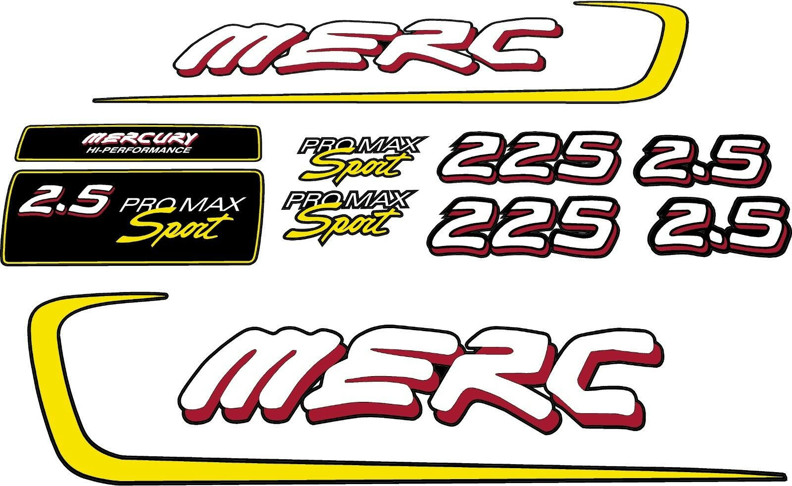 Wallpaper #PmfbDpMBSpphPi3-3OwJ485 Mercury Racing 25l Alien Promax Sport Outboard Decal Set Kit E Man Ink