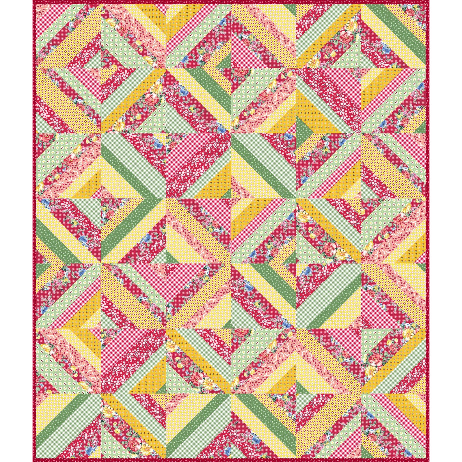 Wallpaper #CGdr7pIBSpphPi3-ol0U232 Cherry Lemonade Picnic Quilt Kit Red Pink