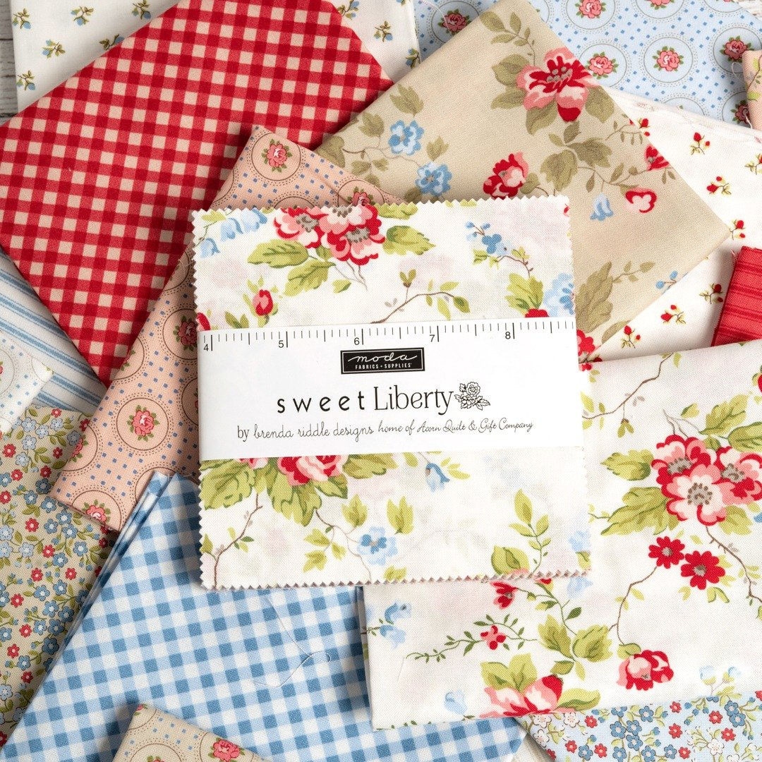 Wallpaper #tPu2hJcBx-Hc5Y20nq-1132 Sweet Liberty Charm Pack 18750pp by Brenda Riddle Designs for Moda