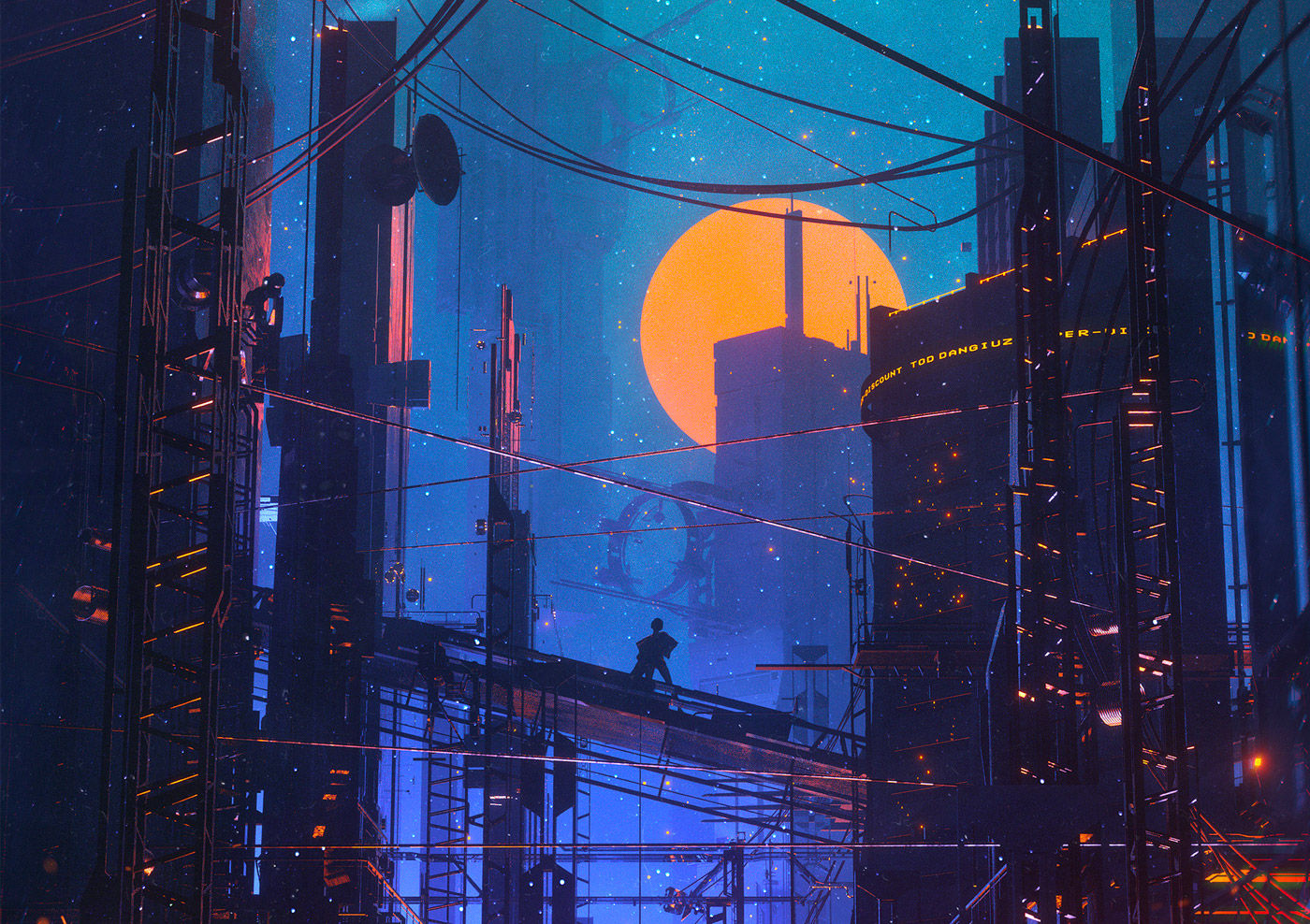 Wallpaper #LEUrlo4B7YBJg1BVvaAs10 Cyberpunk Illustrations by Dangiuz Daily Design Inspiration for