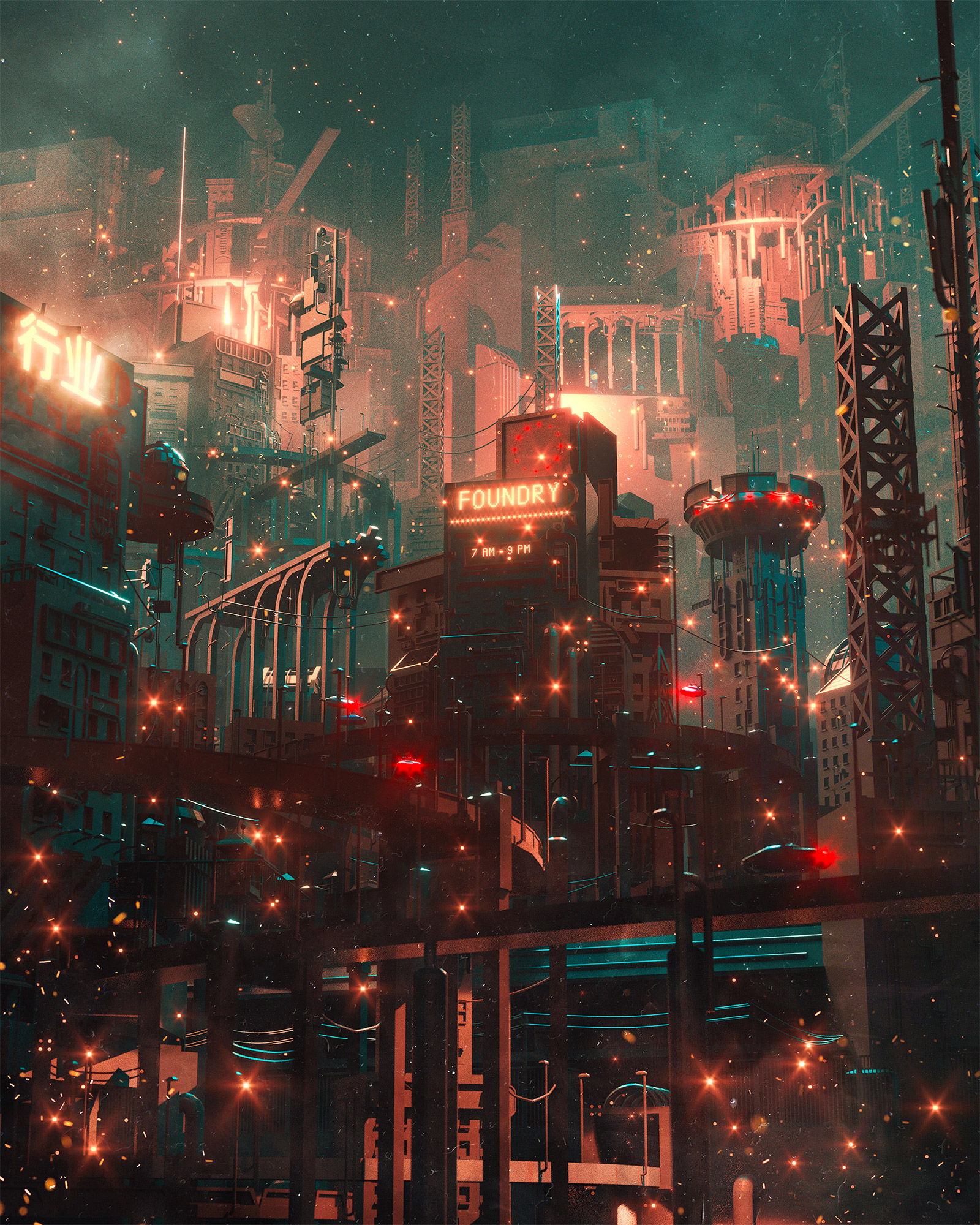 Wallpaper #lQAc7I4BSdW8dNou1BPc22 Cyberpunk Illustrations by Dangiuz Daily Design Inspiration for