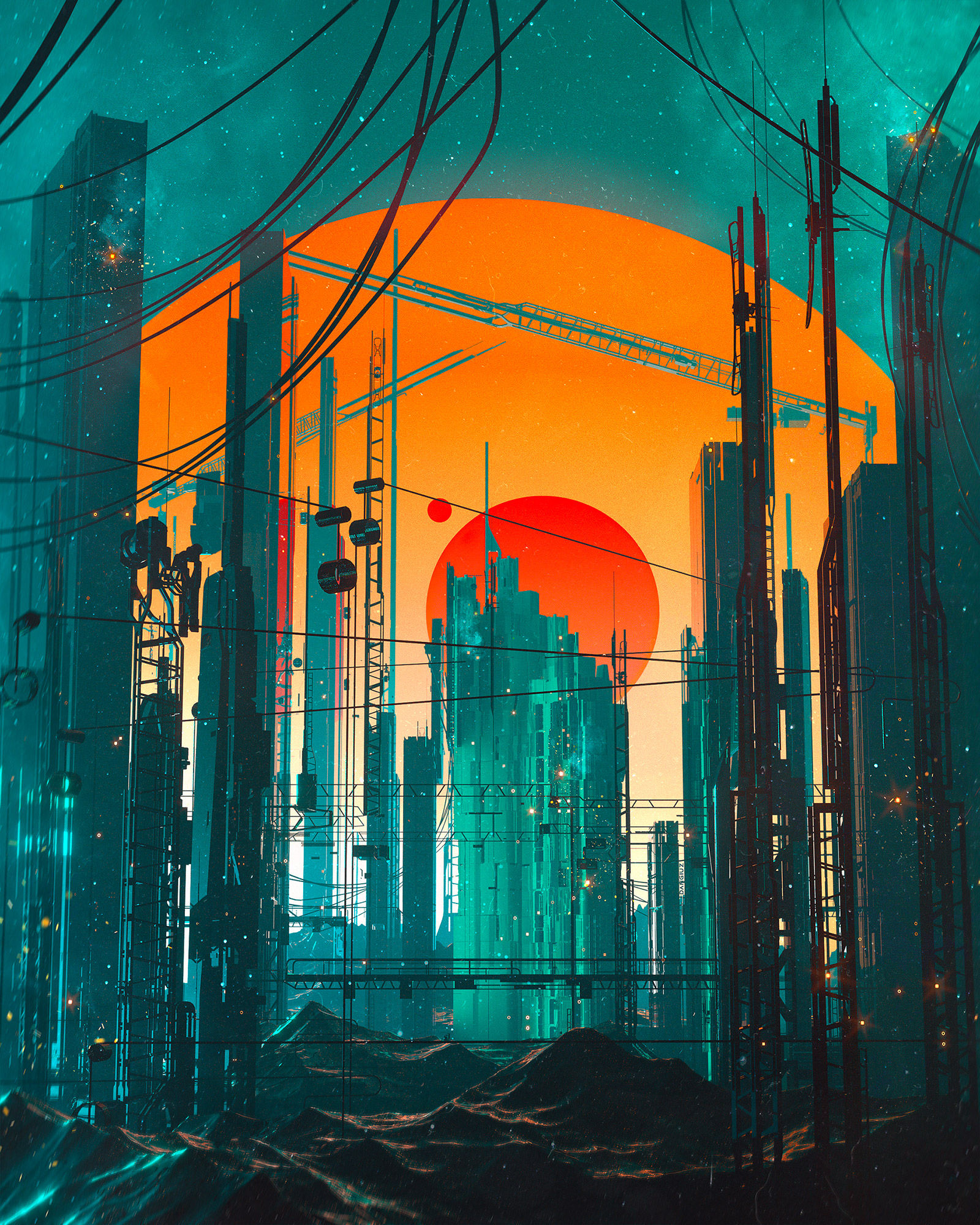 Wallpaper #sXSw1I4B_8f4nGFa4HWG53 Cyberpunk Illustrations by Dangiuz Daily Design Inspiration for