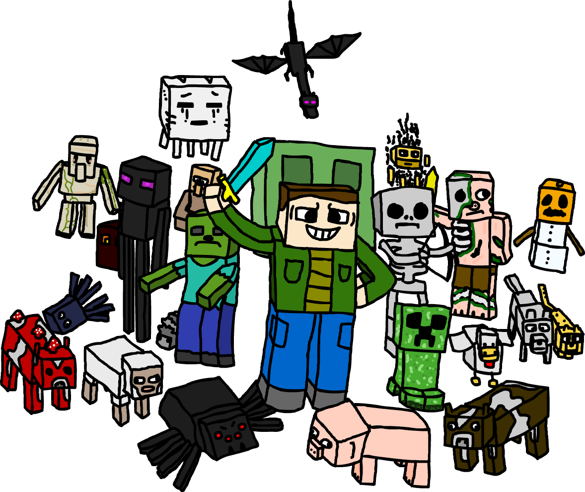 Wallpaper #YBmWDo8BtGB6xQ78_lp_44 Minecraft Mobs 125 by Ragethe on Deviantart