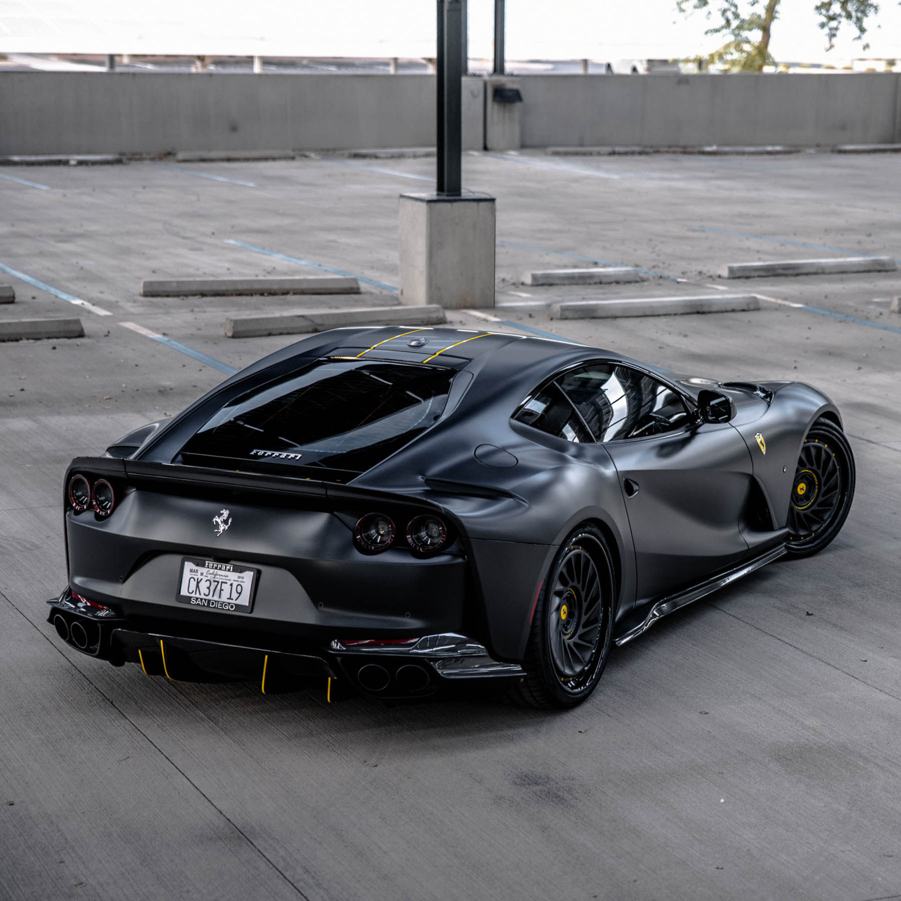 Wallpaper #py7eOJMBeCfPaRV8brst219 Satin Black Ferrari 812 Superfast Mv Forged Bespoke Wheels