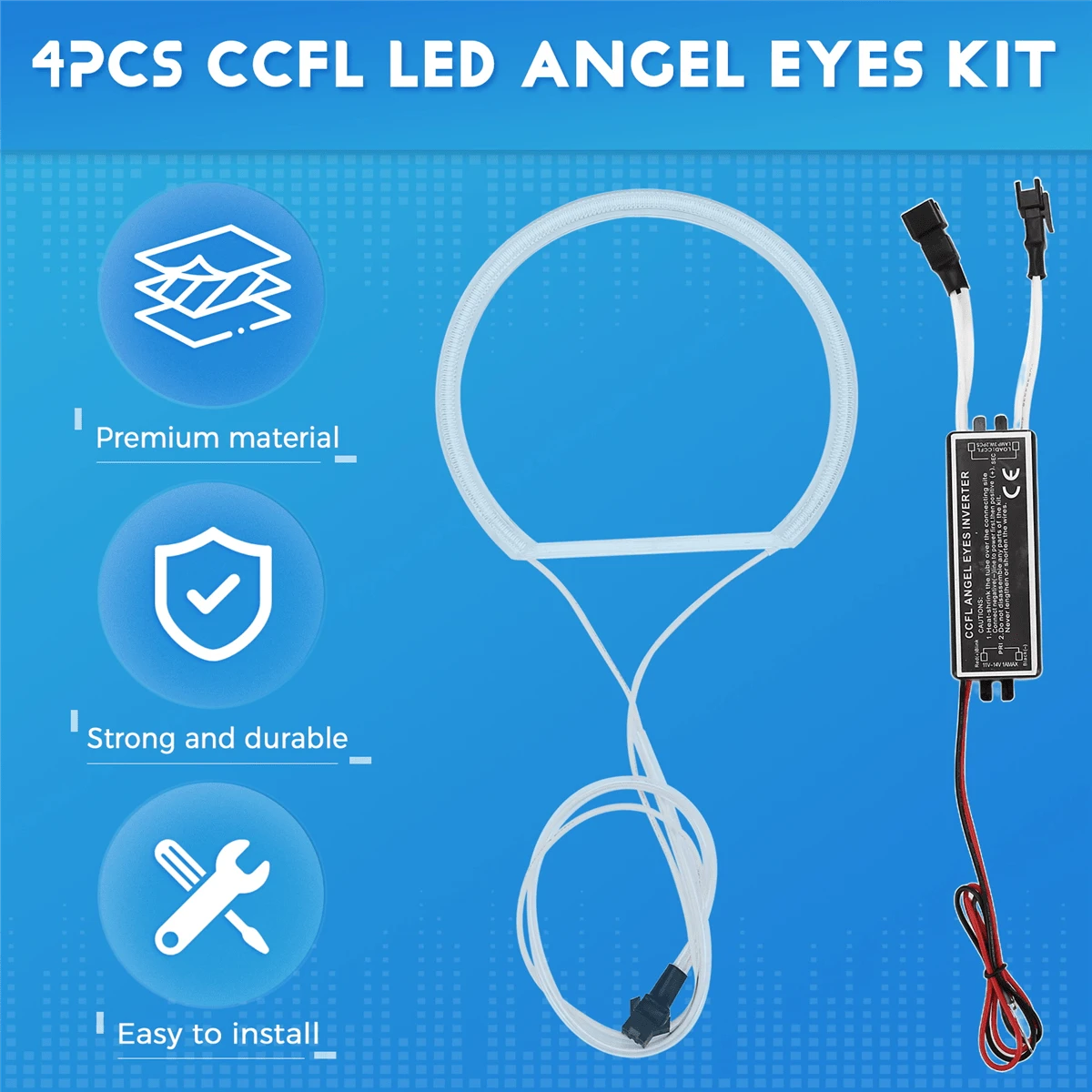 Wallpaper #Arnv3pIBJvJKYCmEPQho410 4 Uds Kit De Luces LED Ccfl Tipo Ojos De Angel Anillo De Halo Luz De