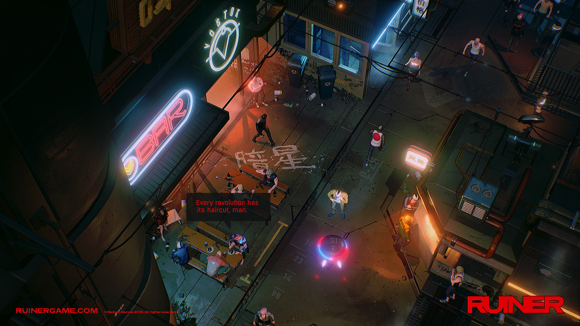 Wallpaper #tGh5I5MBSpphPi3-JzUR4 Ruiner a Stylish Dystopian Cyberpunk Isometric Shooter Published by