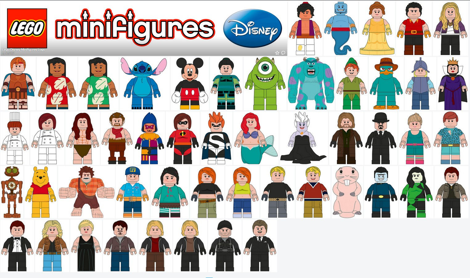 Wallpaper #tp-vV5MBcUVgGJNoe68-204 Lego Art Design News Disney Characters Shrunk Down to Lego