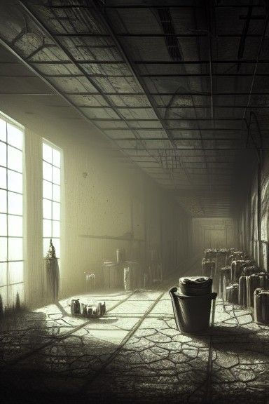 Wallpaper #oJl_P5MBUcASHT6nQswf364 Imps in a Dark Post Apocalyptic Warehouse Interior AI Generated