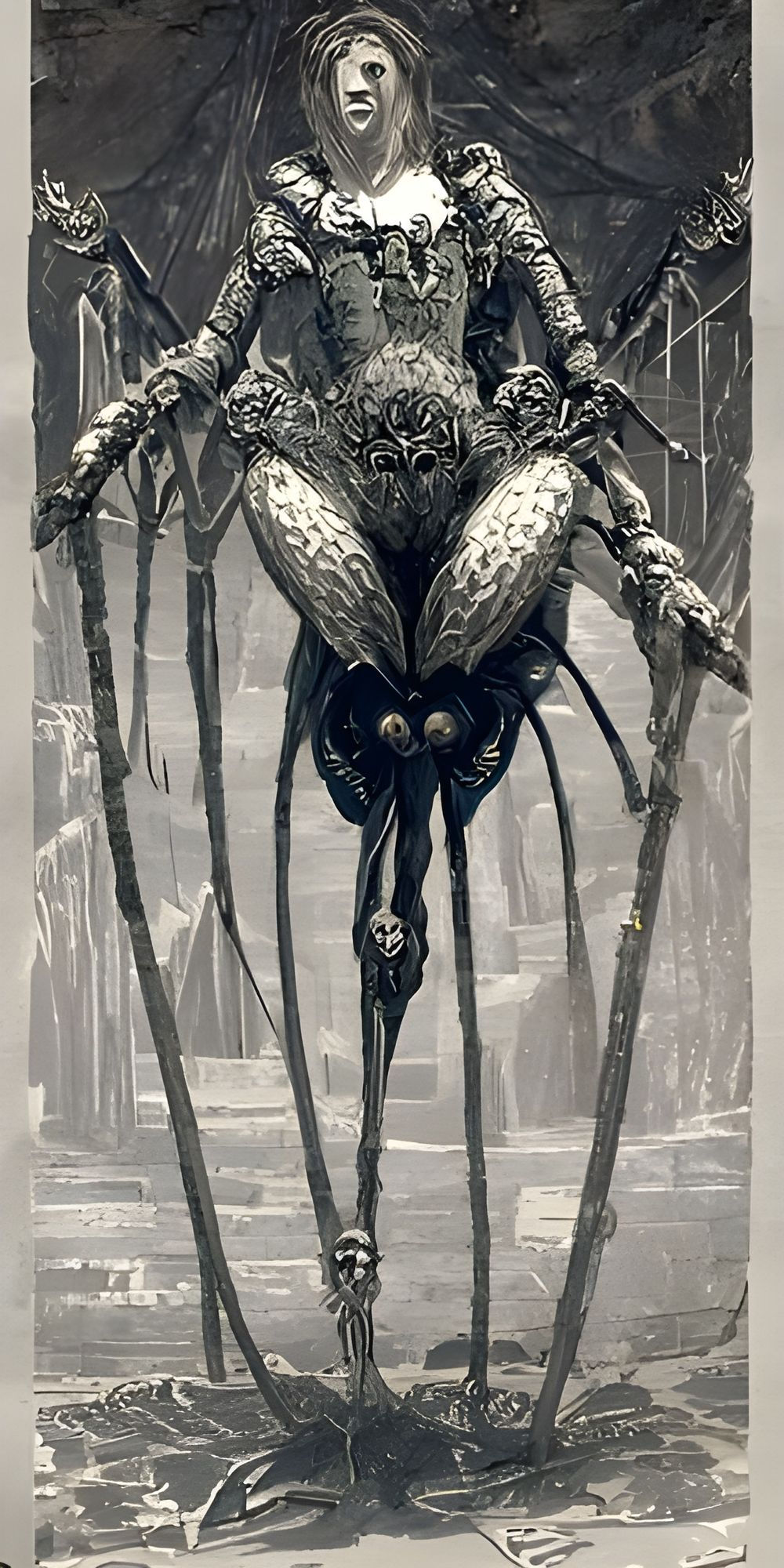 Wallpaper #g_RLOZMBKFX8bn3rLHYG260 Lolth Demon Queen of Spiders AI Generated Artwork Nightcafe Creator