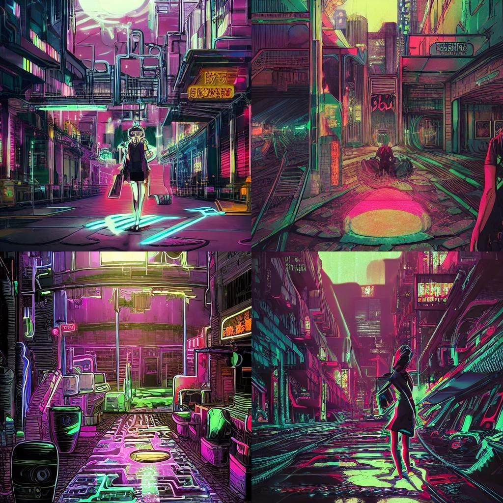 Wallpaper #cKU_N5MBVBiSkHCa8Itg108 Low Canted Angle Wideshot View Holographic Depiction of Technomancer