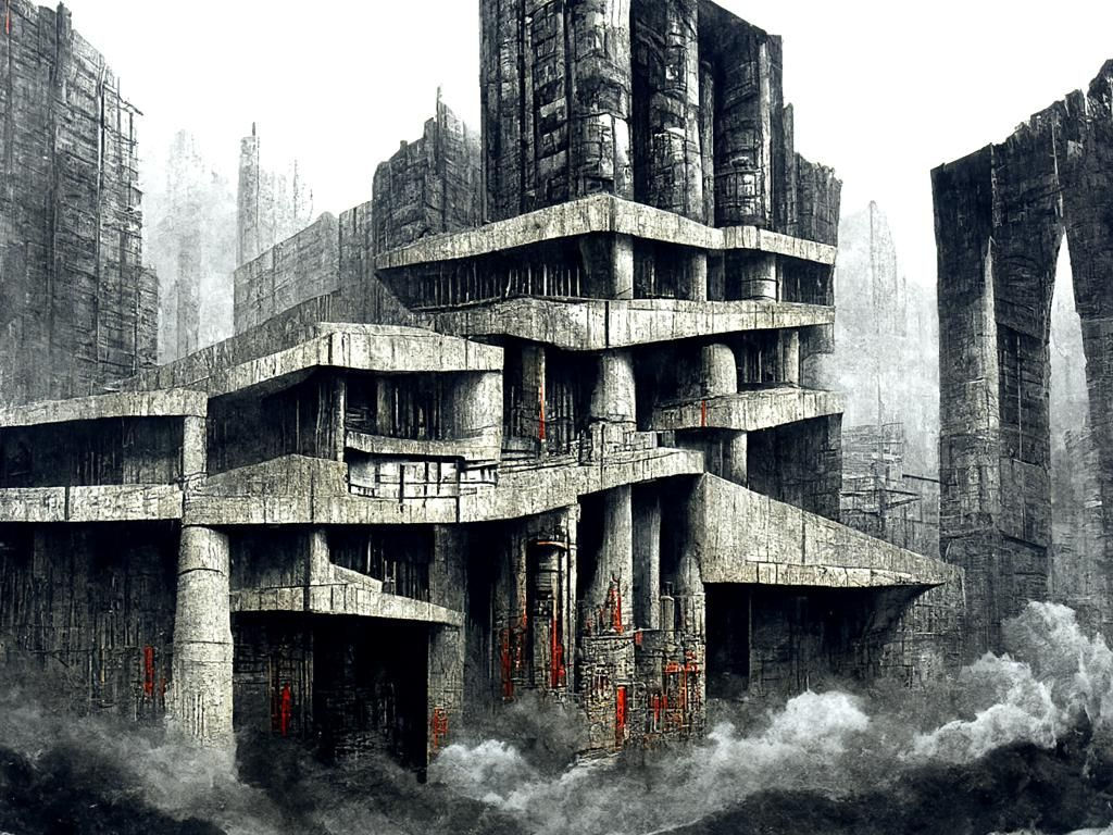 Wallpaper #NWcH9pIBSpphPi3-kYJt148 Dystopia 01 AI Generated Artwork Nightcafe Creator
