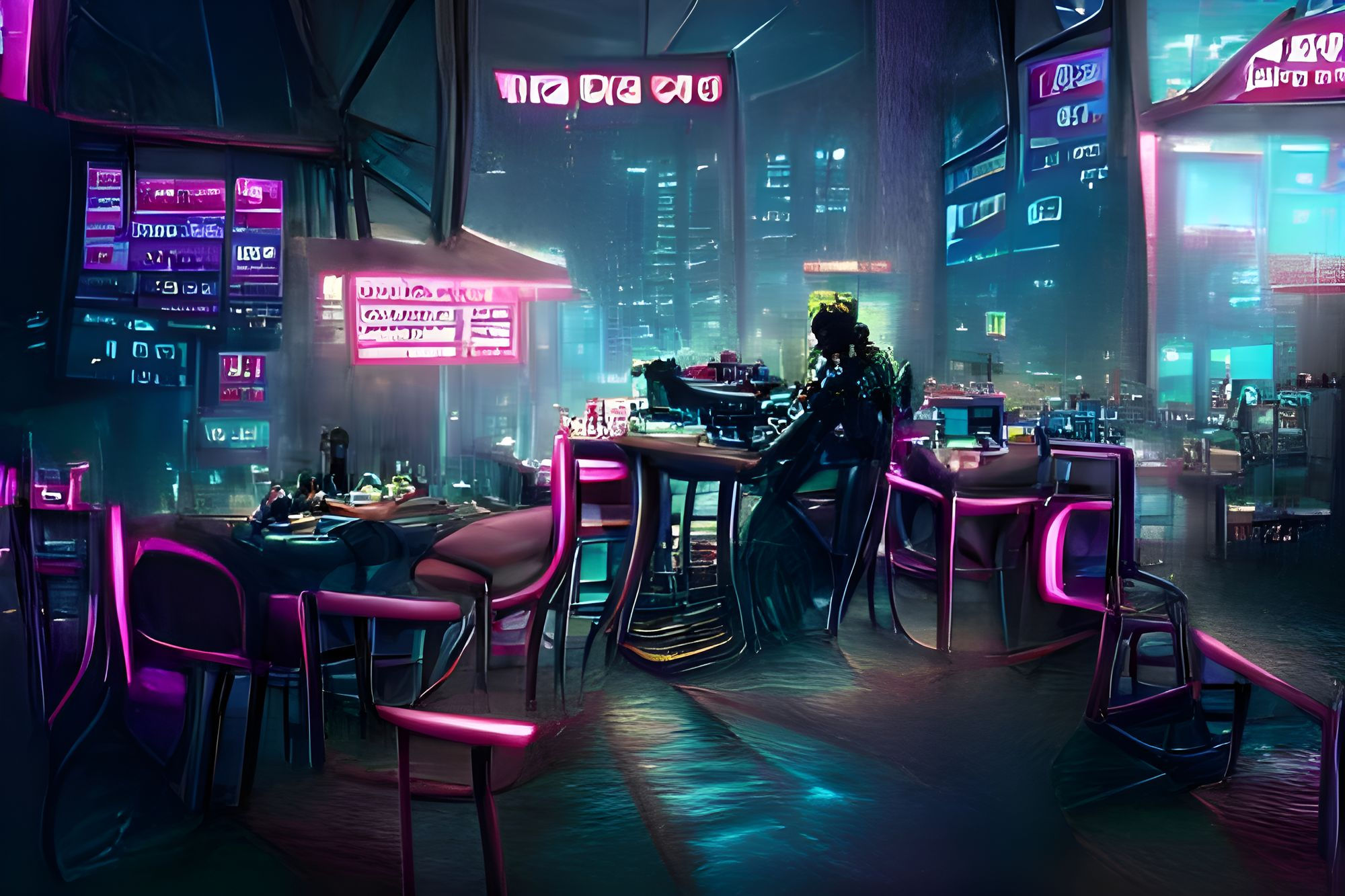Wallpaper #0xmtAo8BtGB6xQ78t0rx25 The Night Cafe Cyberpunk AI Generated Artwork Nightcafe Creator