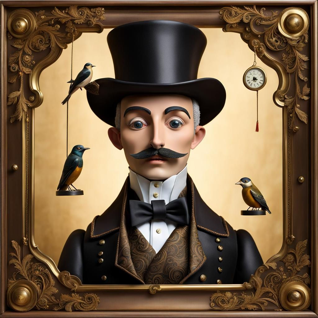 Wallpaper #ss4JJZMB71dOy6JZQBKv295 Steampunk Robot Butler AI Generated Artwork Nightcafe Creator