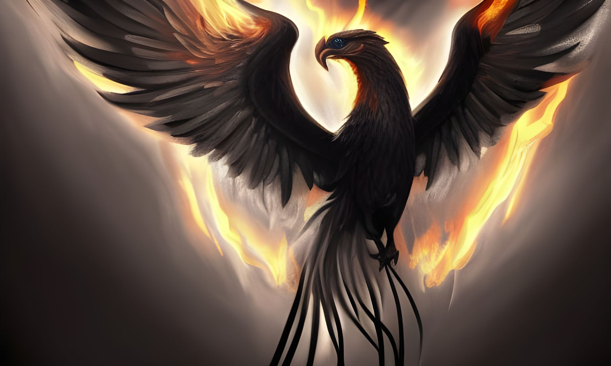 Wallpaper #2bc96 Image of a Majestic White Fire Phoenix on Craiyon