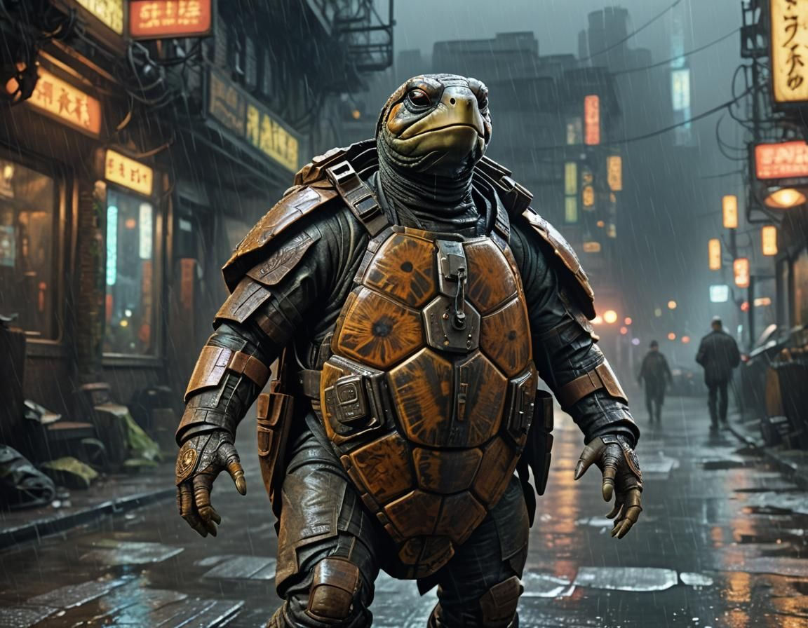 Wallpaper #KO9sS5MBMN-XEVvVwjtk5 Cyberpunk Turtle AI Generated Artwork Nightcafe Creator