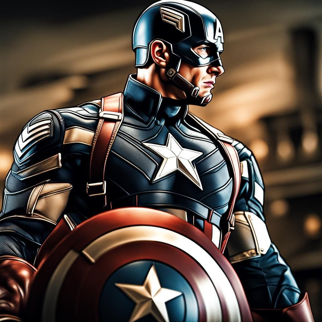 Wallpaper #X6WyOJMBVBiSkHCa345X3 Captain America AI Generated Artwork Nightcafe Creator