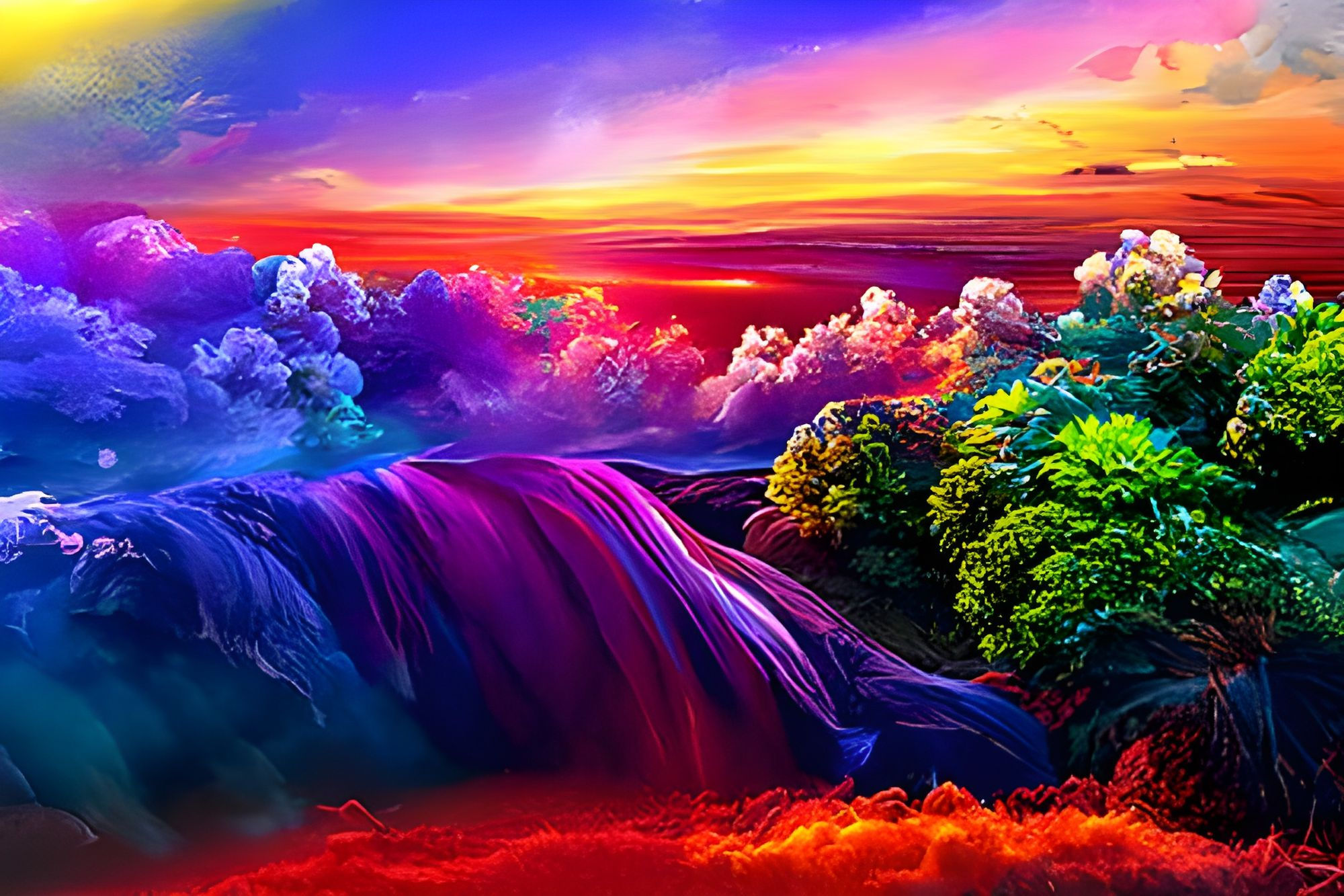 Wallpaper #MWff55IBSpphPi3-fDqn307 Surreal Nature Scenery AI Generated Artwork Nightcafe Creator