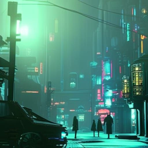 Wallpaper #v5yx4ZIBZHQxiYar0bzY135 Cyberpunk Style City AI Generated Artwork Nightcafe Creator