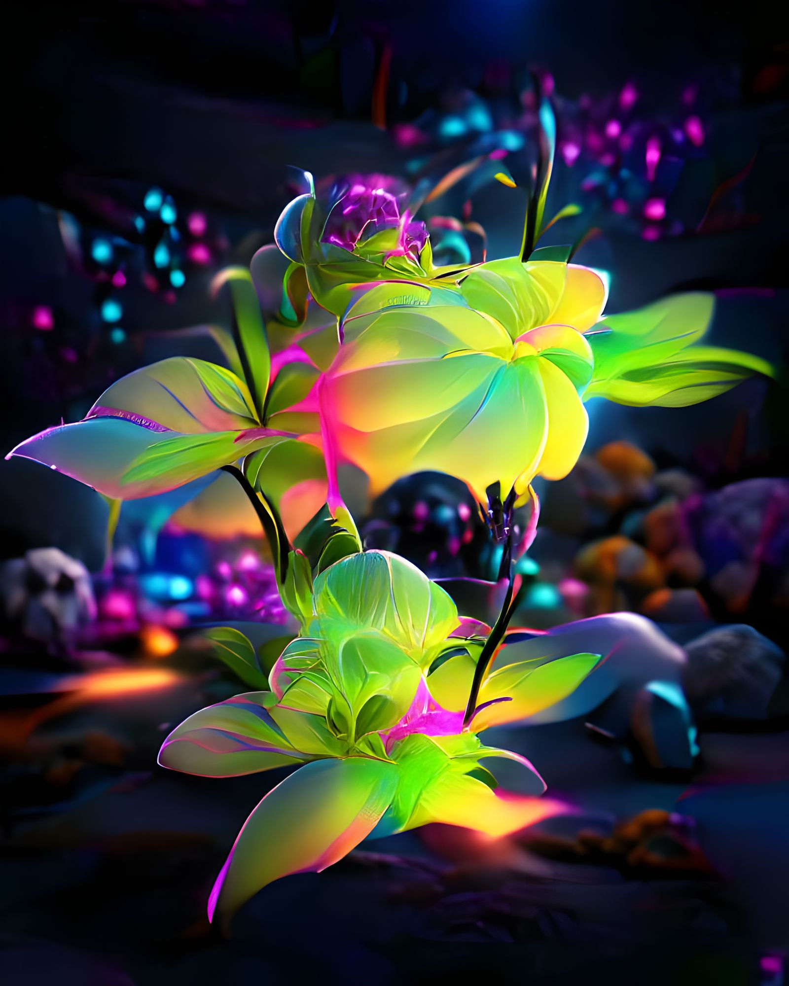 Wallpaper #t2hTIpMBSpphPi3-9TIw292 Beautiful Flowers AI Generated Artwork Nightcafe Creator