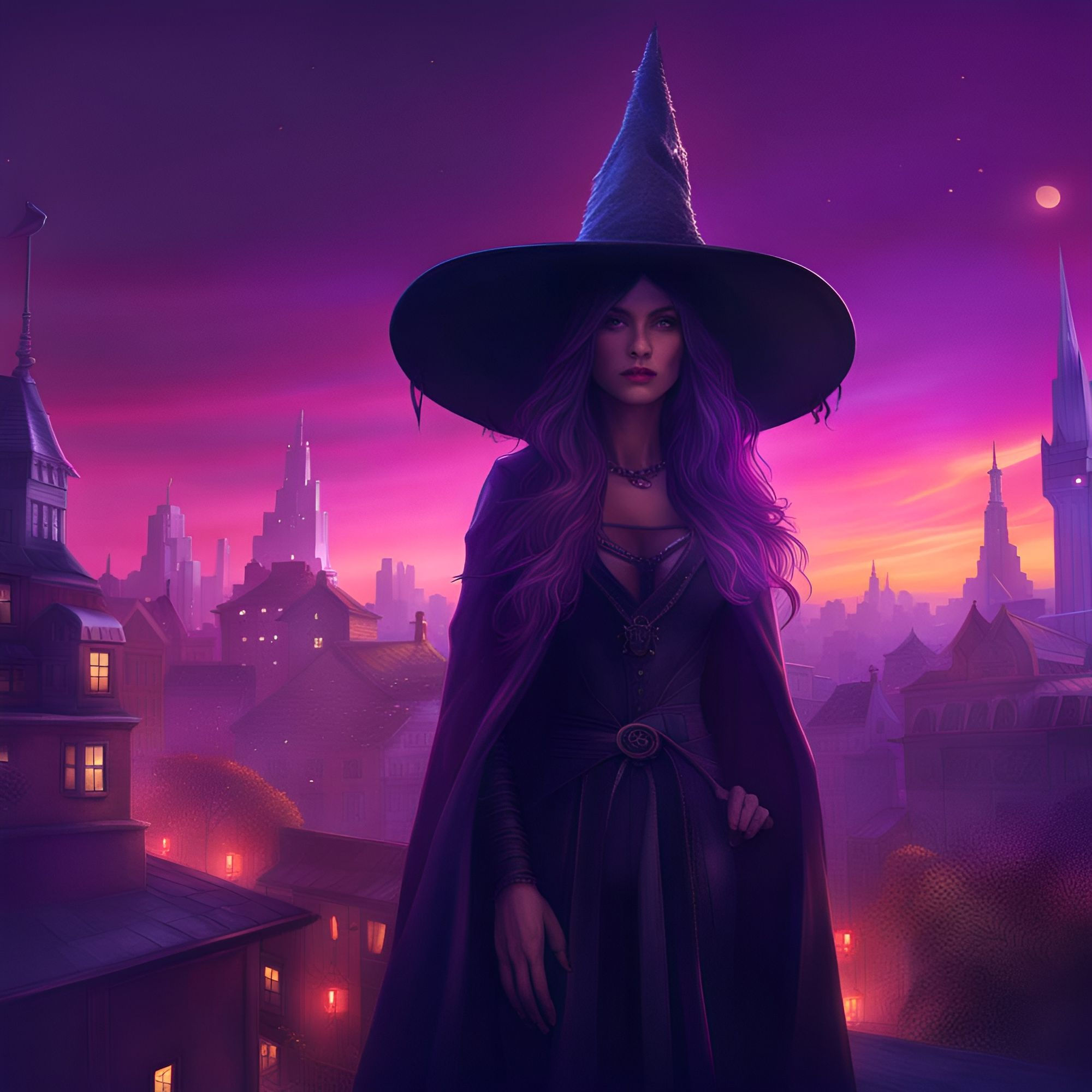 Wallpaper #cKU_N5MBVBiSkHCa8Itg156 Cyber Grape Witch AI Generated Artwork Nightcafe Creator