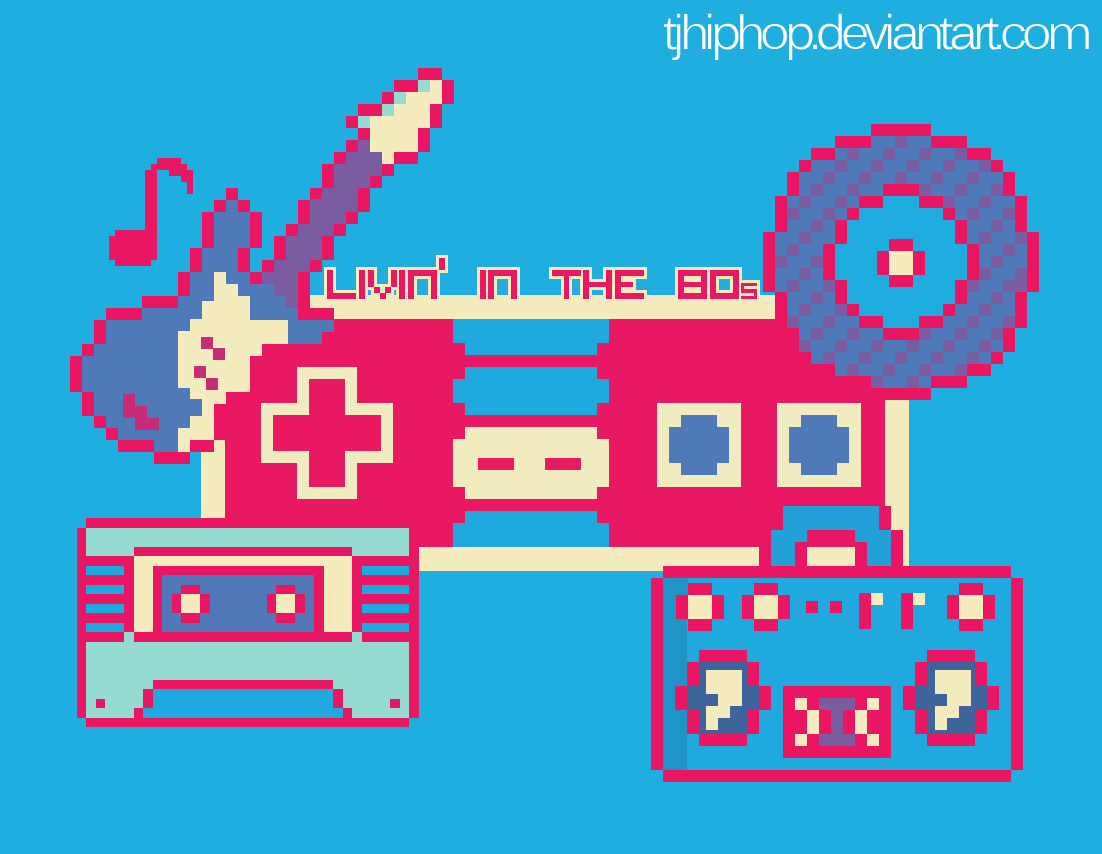 Wallpaper #42exDJMBSpphPi3-h9_r174 80s 8 Bit Design by Tjhiphop on Deviantart