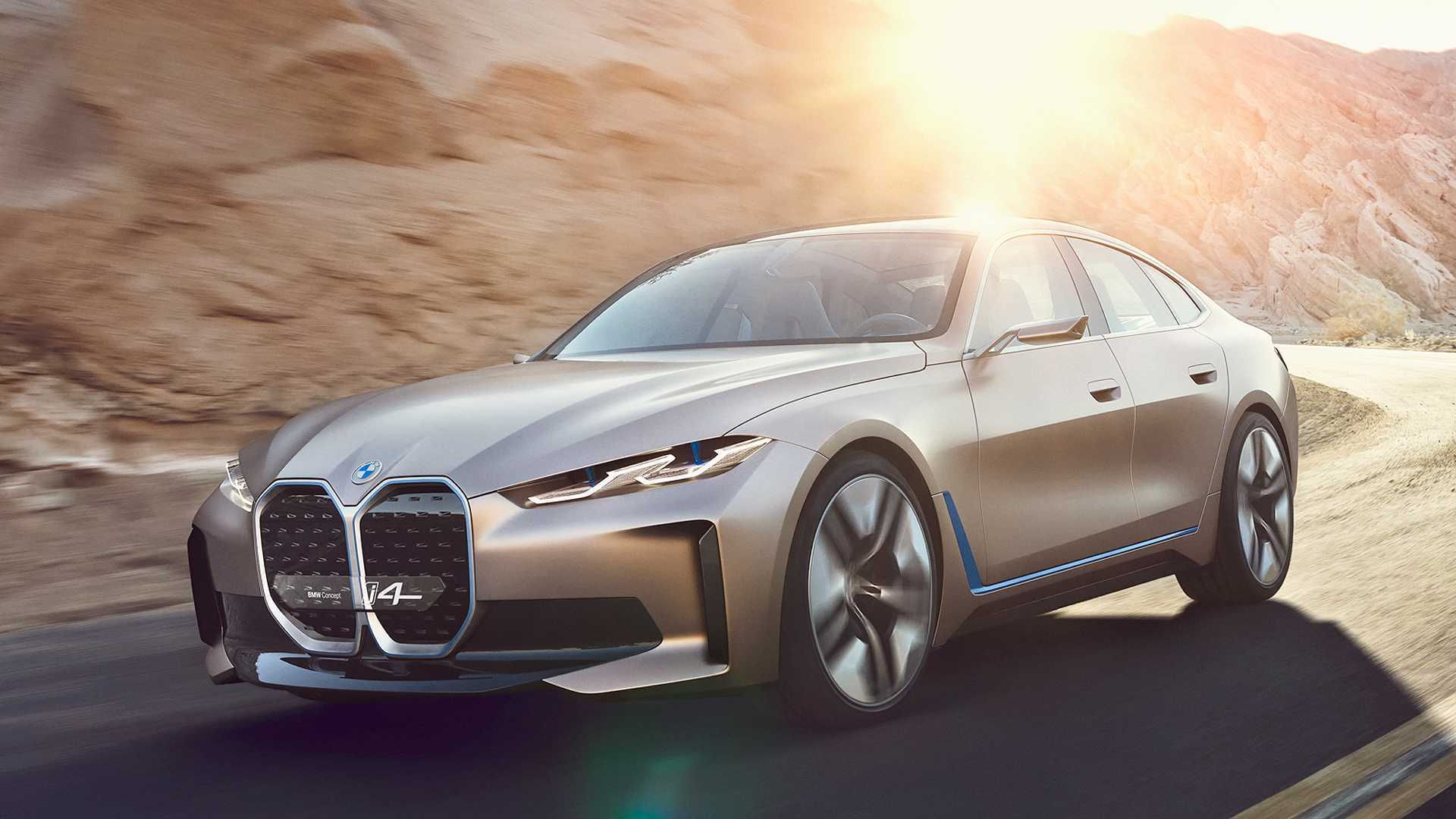Wallpaper #qFjDNJMBzN9vxX34JT1738 2021 BMW I4 Electric 4 Series Previewed with Huge Ugly Grille Images