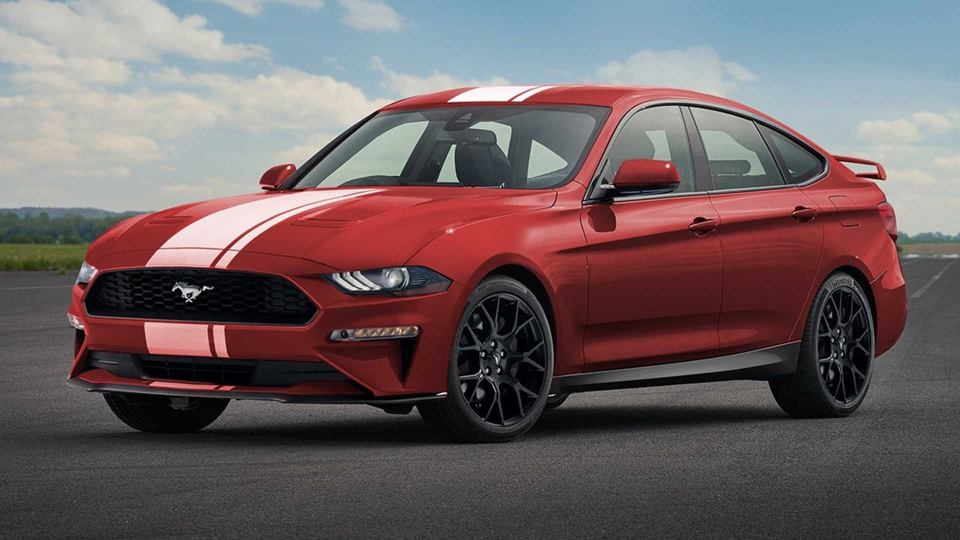 Wallpaper #xrkW35IBJvJKYCmEHAgX1 Ford Mustang Four Door Rendered Sports Car for the Whole Family