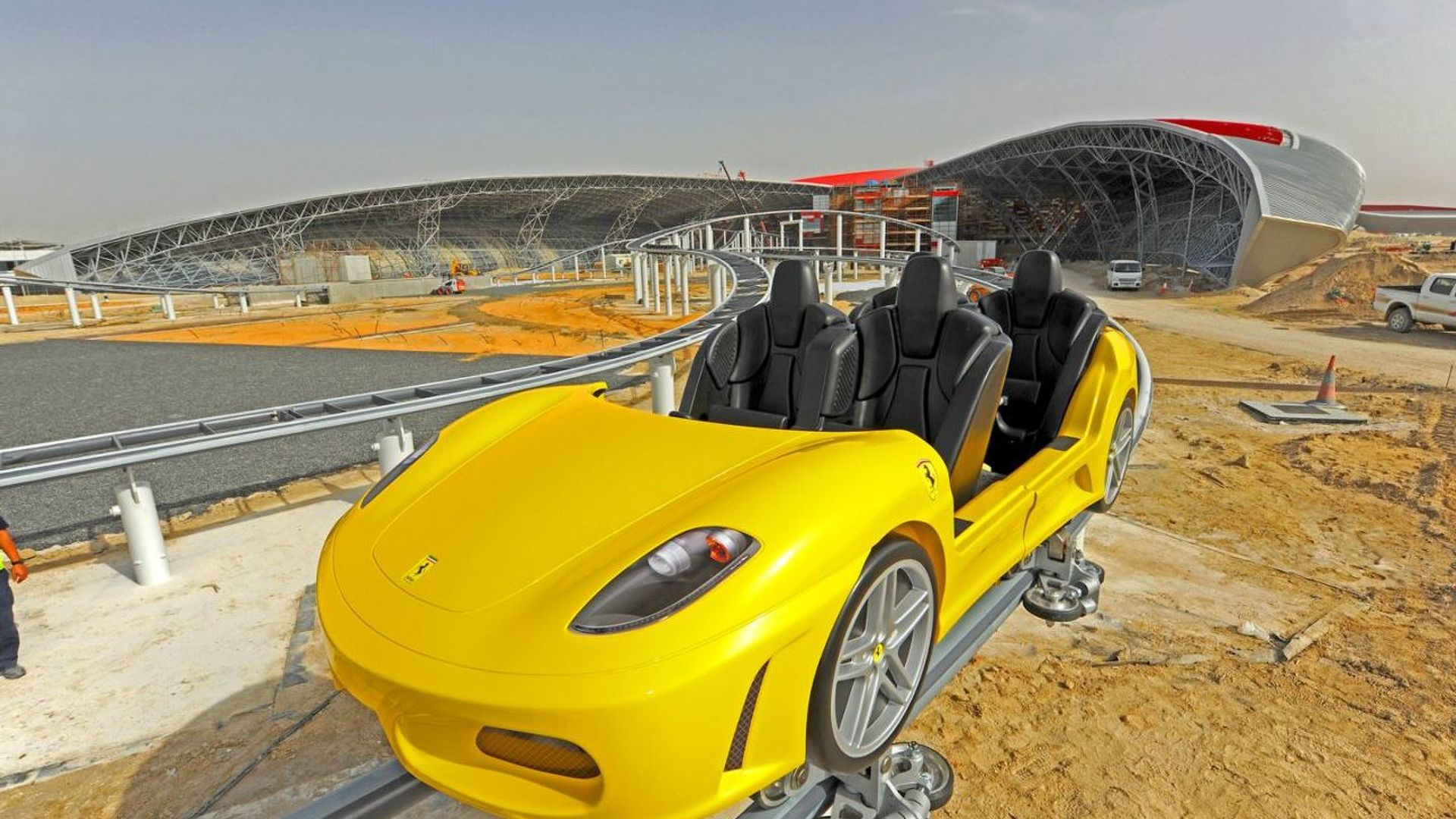 Wallpaper #0EUIlY4B7YBJg1BV4p-S45 Ferrari World Abu Dhabi GT Roller Coaster First Image Released