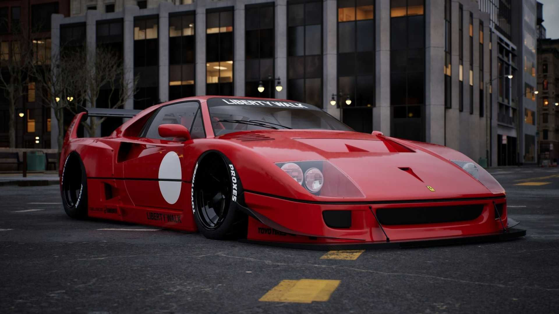 Wallpaper #_0CGMZMBJhL2WPbaj8ap50 Video Ferrari F40 Widebody Kit Para El Salon De Tokio 2023 De