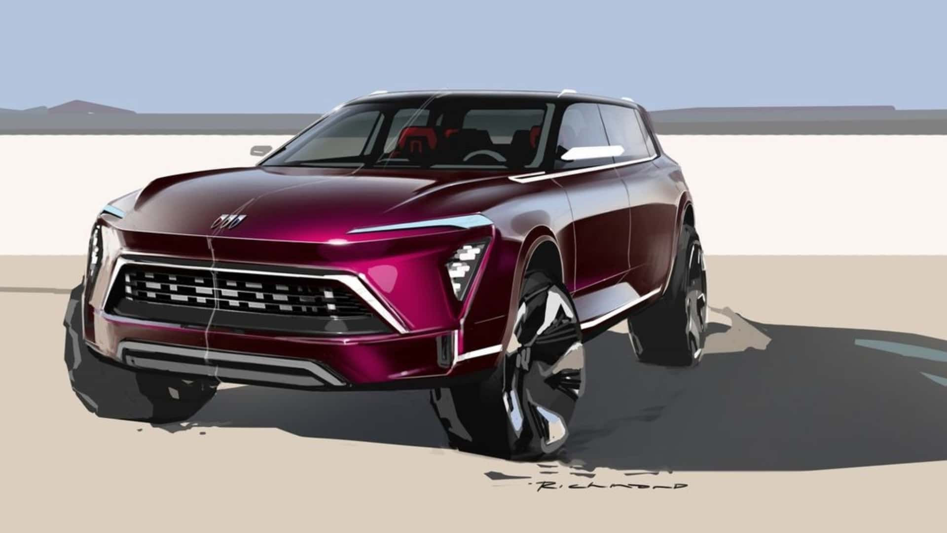 Wallpaper #LmeSBZMBSpphPi3-TL38162 Buick SUV Rendering Shared by Gm Design Hints at Kia Ev9 Rival