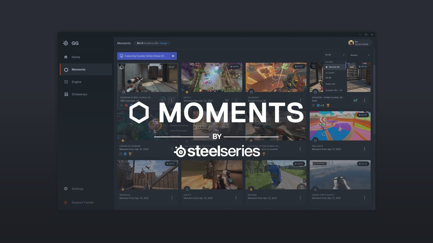 Wallpaper #12cs7pIBSpphPi3-iFtI101 Steelseries Lanza Moments Un Nuevo Servicio De Software Gratuito Para