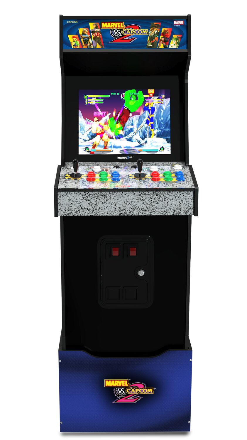 Wallpaper #n5wW4pIBZHQxiYarDb7d276 Arcade 1up Marvel vs Capcom 2 Arcade Cabinet with Riser the Brick