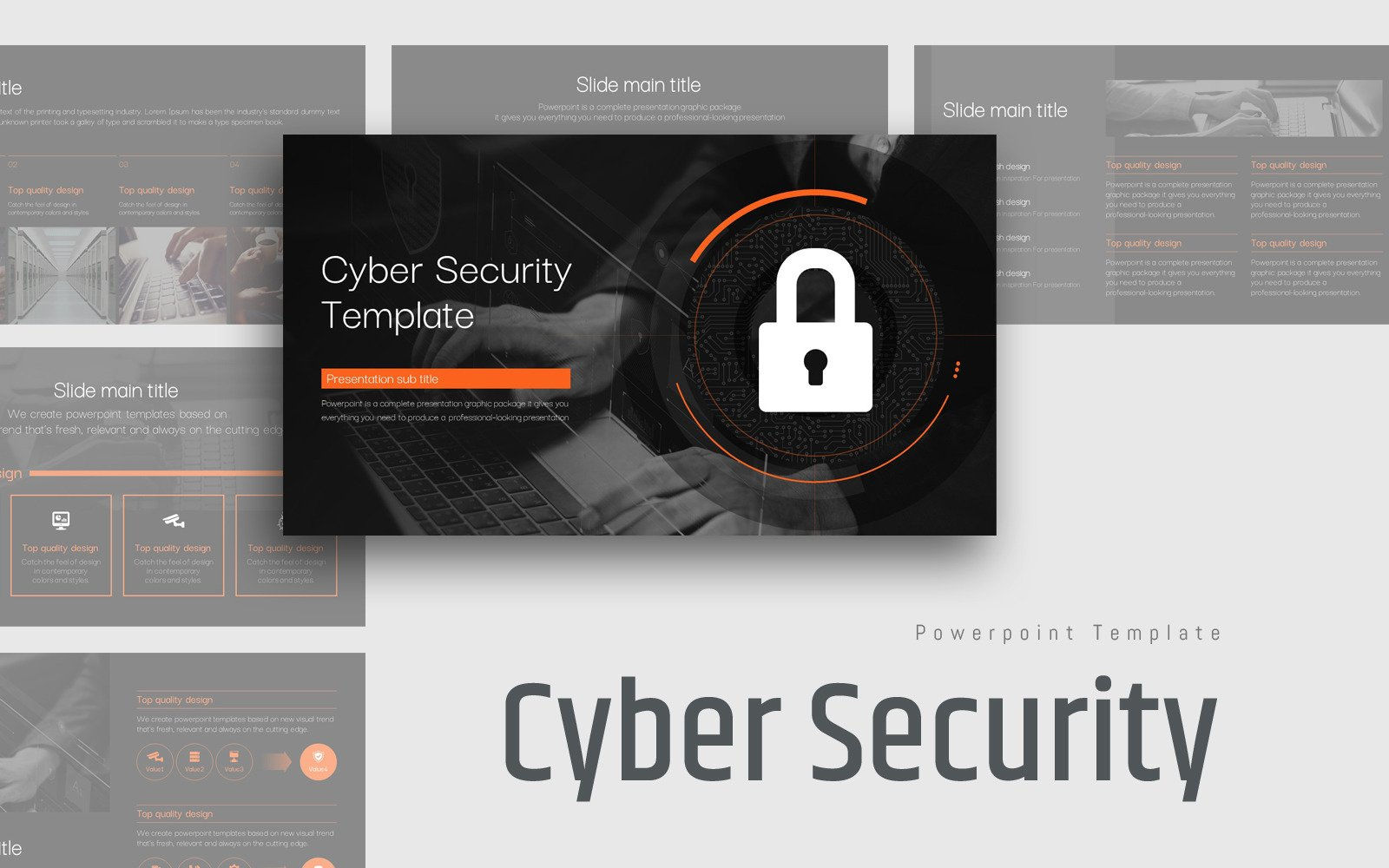 Wallpaper #gGdm8pIBSpphPi3-YnBU9 Cyber Security Ppt Template 193789 Templatemonster