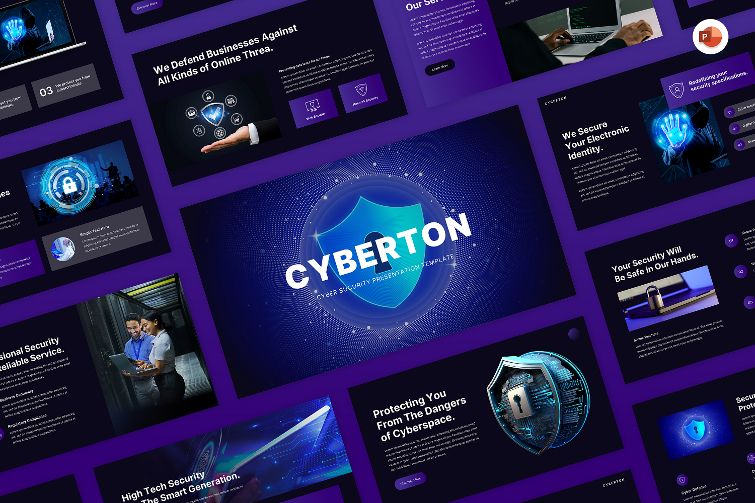 Wallpaper #gGdm8pIBSpphPi3-YnBU14 Cyberton Cyber Security Powerpoint Template