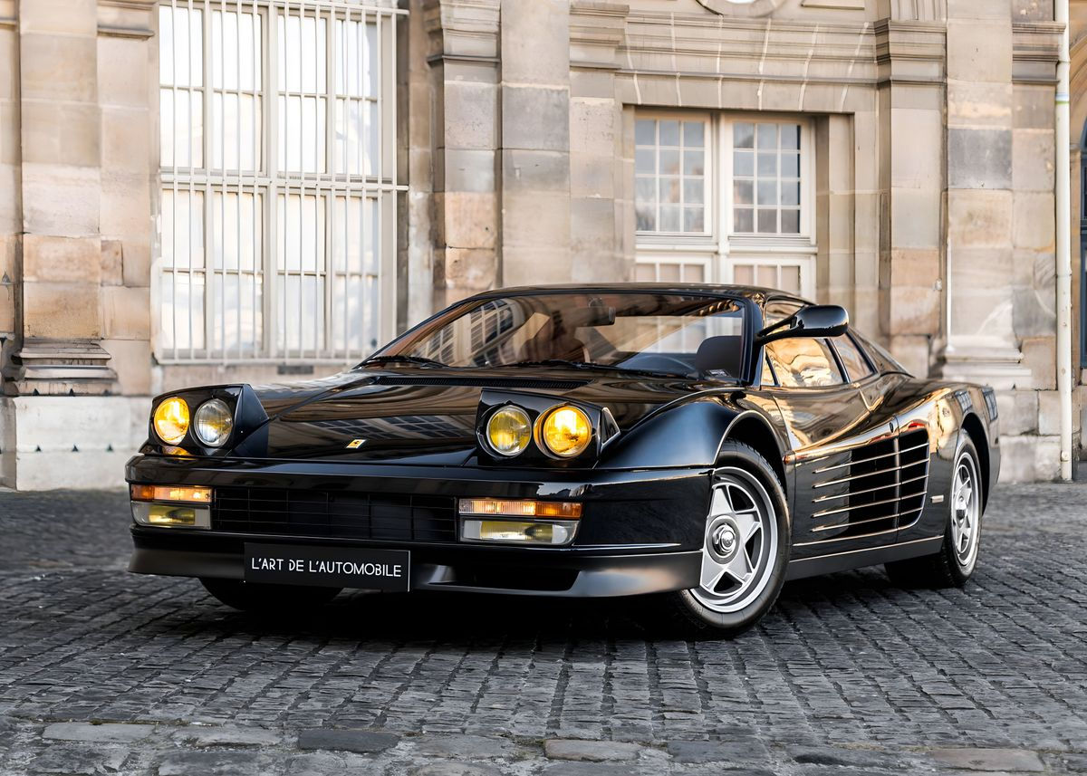 Wallpaper #gCanmJcBNyflpn9rRocG48 1984 Ferrari Testarossa Poster by Retro Wave Art Displate
