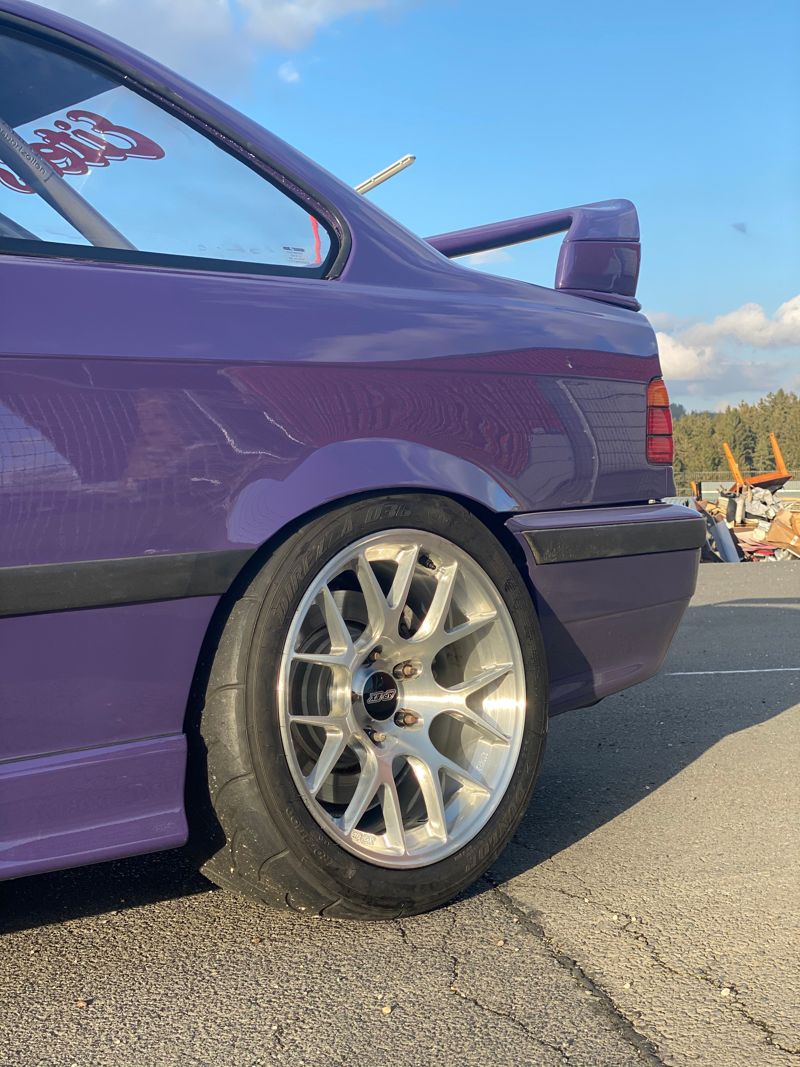 Wallpaper #DGc975IBSpphPi3-mGEb142 BMW E36 M3 with 17 Ec 7r Wheels in Brushed Clear