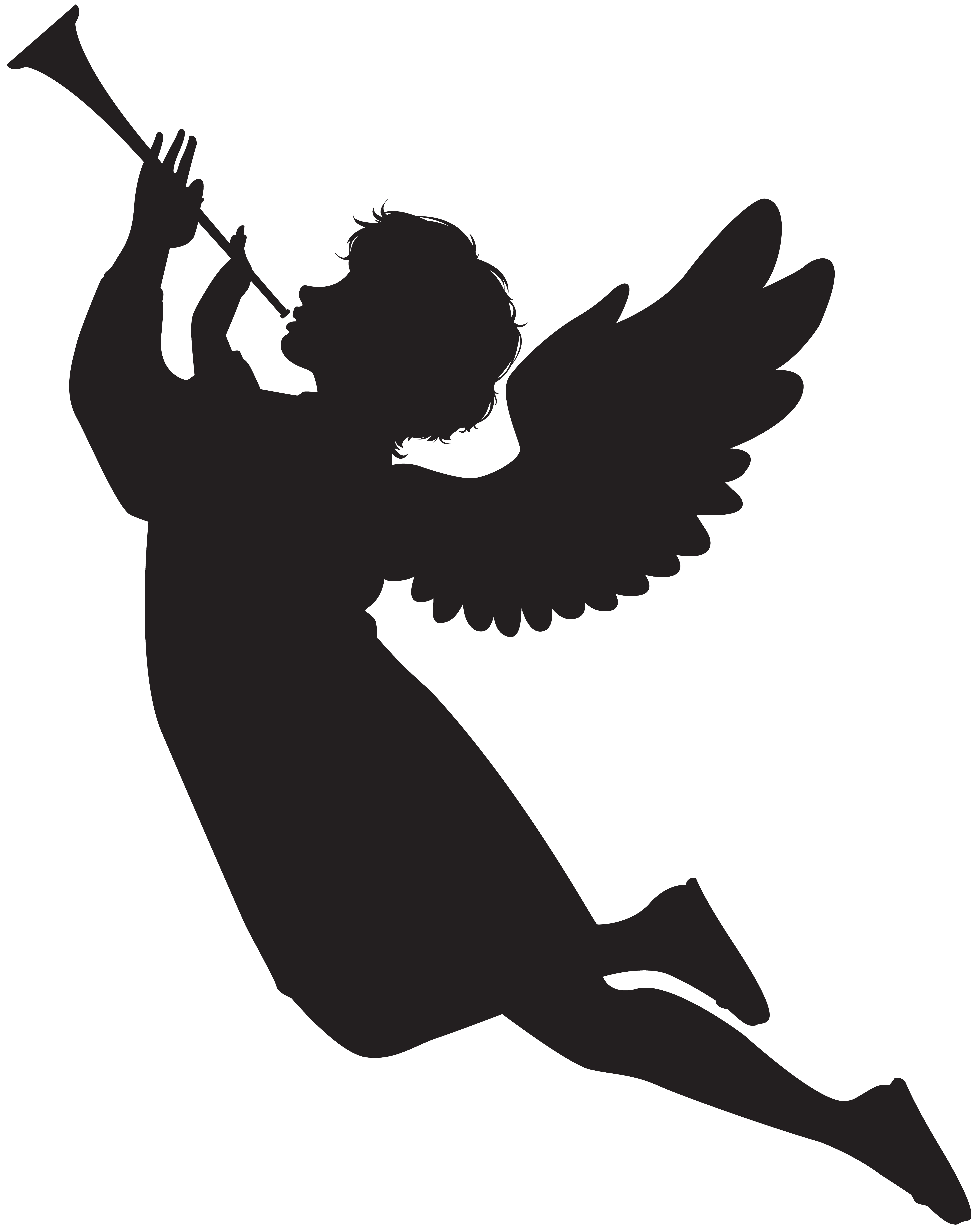 Wallpaper #3u9SS5MBMN-XEVvV5jqo332 Angel with Fanfare Silhouette Png Clip Art Image Gallery Yopriceville