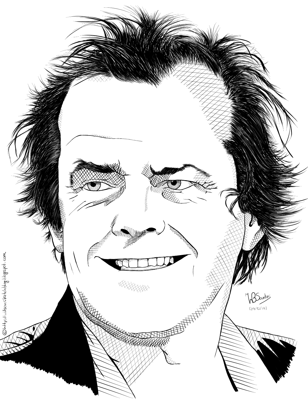 Wallpaper #fO_nS5MBMN-XEVvVGDzL281 Jack Nicholson Drawing Sketch Coloring Page
