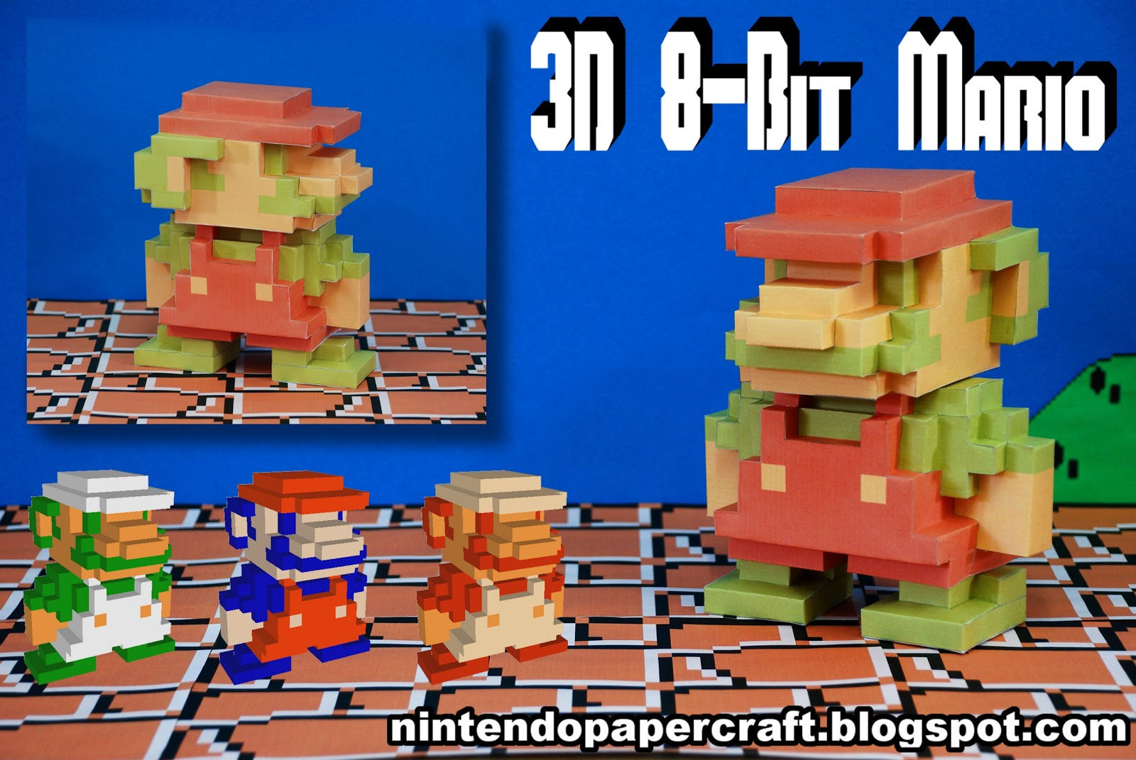 Wallpaper #UhntEI8BtGB6xQ78xmB445 My Papercraft Bloggie 3D 8 Bit Mario