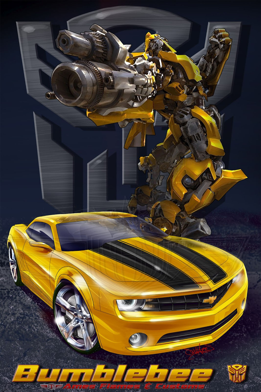 Wallpaper #3WcMCpMBSpphPi3-J9JF169 Sam Ames Transformers New Bumblebee Camaro One for the Boys