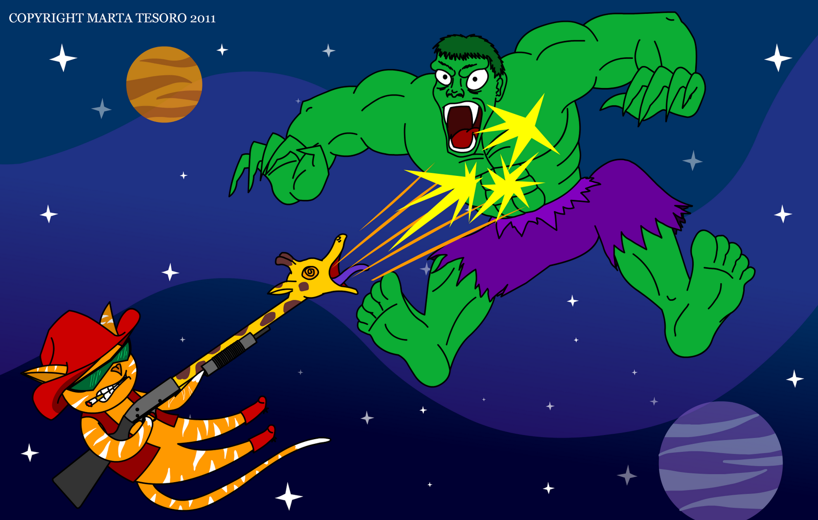 Wallpaper #oVjzM5MBzN9vxX34oTrU48 Drawing Request 06 a Giant Kitty Using a Giraffe Shotgun to Fight