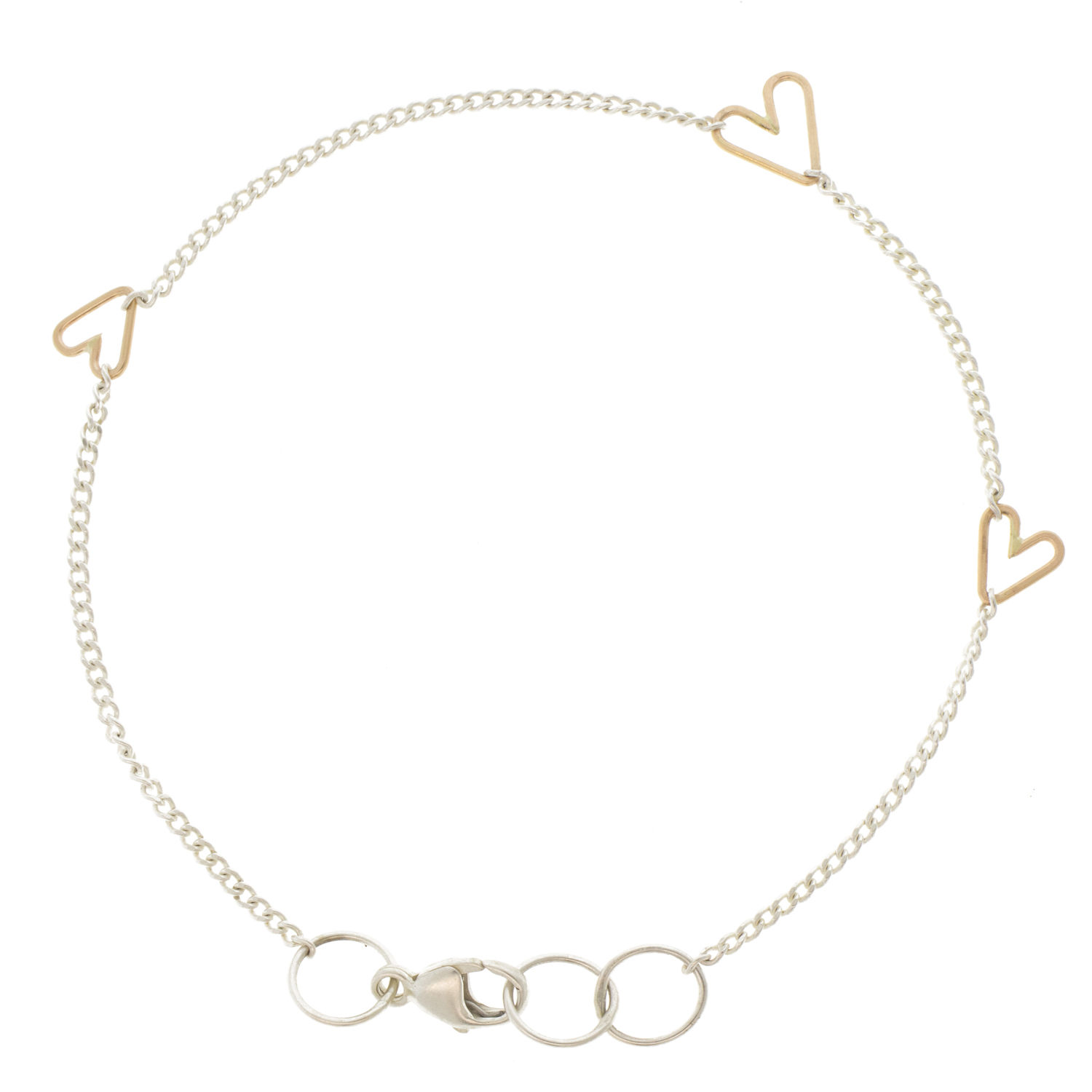 Wallpaper #WmfG65IBSpphPi3-W05G366 Mixed Metal Honey Heart Bracelet by Jane Hollinger Newtwist